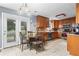 Bright eat-in kitchen featuring stainless steel appliances, stylish cabinetry, and a charming breakfast area at 10 Callaway Ct, Hiram, GA 30141