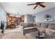 Inviting living room with a comfortable sofa and seamless flow to a modern kitchen and cozy breakfast nook at 10 Callaway Ct, Hiram, GA 30141