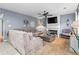 Cozy living room featuring a fireplace, comfortable seating, and a relaxing ambiance at 10 Callaway Ct, Hiram, GA 30141