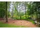 Scenic wooded backyard with stream at 1587 Red Fox Sw Run, Lilburn, GA 30047