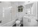 Clean bathroom with a shower and bathtub, along with a sleek modern vanity at 18 Peachtree Ne Ave # 5, Atlanta, GA 30305