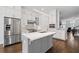 Bright kitchen with stainless steel appliances, island and open floorplan at 18 Peachtree Ne Ave # 5, Atlanta, GA 30305