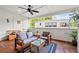 Cozy patio features comfortable seating, overhead ceiling fan and neighborhood views at 18 Peachtree Ne Ave # 5, Atlanta, GA 30305