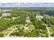 Aerial view of Loganville neighborhood with tree-lined streets and community amenities at 684 Doe Lane Ln, Loganville, GA 30052