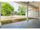 Outdoor patio area featuring a decorative fence and lush lawn at 3012 Keeneland Blvd, Mcdonough, GA 30252