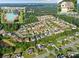 Aerial view of homes and community pool & playground in Roberts Crest community, Suwanee GA at 3962 Roberts Crest Dr, Suwanee, GA 30024