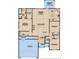 Layout of the first floor, featuring a Primary bedroom, great room, kitchen, and two additional bedrooms at 1077 Crooked Creek Rd, Lithonia, GA 30058