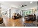 Spacious living room with hardwood floors and natural light, perfect for Gathering gatherings and entertaining at 1438 Salem Dr, Alpharetta, GA 30009