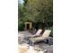 Relaxing poolside lounge area with modern chaise lounges and shaded trees at 1656 N Pelham Ne Rd, Atlanta, GA 30324