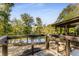 Beautiful wooden deck with railing overlooking serene water and lush greenery at 8316 Hewlett Rd, Sandy Springs, GA 30350