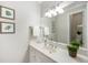 Bathroom featuring white countertops, decorative mirrors, and soft lighting at 125 Franklin Pl, Atlanta, GA 30342