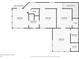 Layout of a second floor with a flex room, three bedrooms, two bathrooms and closets at 185 Central Ave, Fayetteville, GA 30214