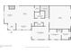 Layout of a first floor, showcasing a living room, kitchen, primary bedroom, garage and two bathrooms at 185 Central Ave, Fayetteville, GA 30214
