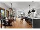 Expansive living space showcasing the open floor plan of kitchen, dining and living room at 185 Central Ave, Fayetteville, GA 30214