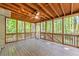 Screened porch overlooking a private backyard; a serene outdoor space for relaxation at 220 Hollyridge Dr, Roswell, GA 30076