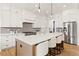 Well-appointed kitchen showcasing a large island, stainless steel appliances, white cabinetry, and modern finishes at 2922 Parkridge Ne Dr, Brookhaven, GA 30319