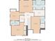 Detailed second floor plan showing the layout of bedrooms, bathrooms, and closet space at 2922 Parkridge Ne Dr, Brookhaven, GA 30319