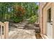 Beautiful backyard with stone steps leading to a garden, offering a private and peaceful outdoor space at 3088 Hidden Falls Dr, Buford, GA 30519