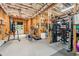 Unfinished basement, set up as a home gym with a variety of exercise equipment at 3088 Hidden Falls Dr, Buford, GA 30519