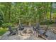 Outdoor fire pit with Adirondack chairs, perfect for cozy evenings and outdoor gatherings with friends and Gathering at 3088 Hidden Falls Dr, Buford, GA 30519