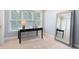 Bedroom features a writing desk with a large mirror and natural light from a window at 3045 Moss Stone Lane Sw Ln, Marietta, GA 30064