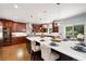 Spacious kitchen with large island with breakfast bar, seating and stainless steel appliances at 3045 Moss Stone Lane Sw Ln, Marietta, GA 30064