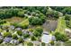 Overhead view of community featuring lake, trees, and a swimming pool area at 4310 Granby Way, Marietta, GA 30062