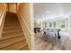 Finished basement featuring recessed lighting, a ping pong table, foosball, and stairs at 4310 Granby Way, Marietta, GA 30062