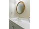 Bathroom with single sink vanity, stylish mirror and faucet, and decorative hardware at 4310 Granby Way, Marietta, GA 30062
