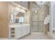 Elegant bathroom with soaking tub, walk-in shower, vanity, and lots of storage space at 4310 Granby Way, Marietta, GA 30062