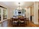 A dining room sits between an outdoor patio and the living room in this open floor plan at 4310 Granby Way, Marietta, GA 30062