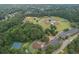 Aerial view of baseball and softball fields and tennis courts at the park at 10980 Pinehigh Dr, Alpharetta, GA 30022