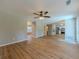 Open-concept living area with hardwood floors and seamless transitions to the kitchen at 1904 Watercrest Cir, Lawrenceville, GA 30043