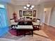 Elegant dining room featuring chandelier, stylish seating, and decorative accents at 245 Fenwick Cir, Mcdonough, GA 30253
