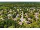 Expansive aerial shot of a neighborhood featuring lush greenery, mature trees, and various residential homes at 2740 Greymont Ct, Cumming, GA 30041