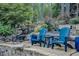Lush backyard with chairs, a waterfall feature, and beautiful landscaping creates a serene retreat at 2380 Tayside Nw Xing, Kennesaw, GA 30152