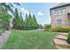 Well-manicured lawn with stone steps and privacy fence at 2380 Tayside Nw Xing, Kennesaw, GA 30152