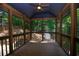 Inviting screened porch with wooden flooring, and a ceiling fan with wooded views at 260 Lakemont Dr, Roswell, GA 30075