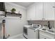 Well-equipped laundry room with modern appliances, storage cabinets, and a utility sink at 2101 Thomas Rd, Canton, GA 30115