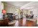 Open concept office with hardwood flooring, and adjacent to the dining room at 4003 Coachman Ct, Cumming, GA 30040