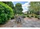 Paver patio with seating, fire pit and lush landscaping create a relaxing outdoor space at 4003 Coachman Ct, Cumming, GA 30040