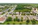 An aerial view of a residential neighborhood with neatly lined homes and well-maintained lawns and backyard at 1212 Ithaca Dr, Mcdonough, GA 30253