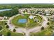 Overhead shot of neighborhood amenities including a pool, tennis court and manicured lawns and sidewalks at 1212 Ithaca Dr, Mcdonough, GA 30253