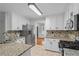 Modern kitchen with stainless steel appliances, granite countertops, and white cabinets at 1048 Falls Brooke Dr, Conyers, GA 30094