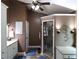 Bathroom featuring granite countertops, tiled floors, and a stand-up shower at 550 Sessingham Ct, Alpharetta, GA 30005