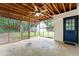 This screened-in porch features natural wood and plenty of space at 1694 Pheasant Dr, Atlanta, GA 30238