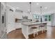 Beautiful white kitchen with a large center island, granite countertops, and stainless steel appliances at 2980 Prestwood Dr, Cumming, GA 30040