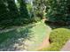 Enjoy a private backyard with lush landscaping and mature trees, perfect for outdoor entertaining at 1464 Chatsworth Trace, Lawrenceville, GA 30044