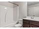 Bathroom featuring a tub, toilet, and vanity with a mirror at 162 Aylesbury Blvd, Mcdonough, GA 30252