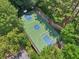 Aerial view of basketball court in a wooded, residential community at 5511 Highland Preserve Dr, Mableton, GA 30126